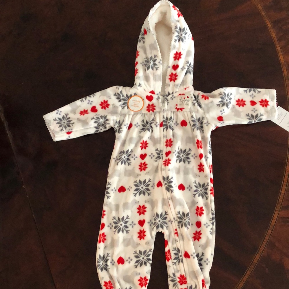 Carter’s fleece one piece suit, brand new with tags, size 3 M